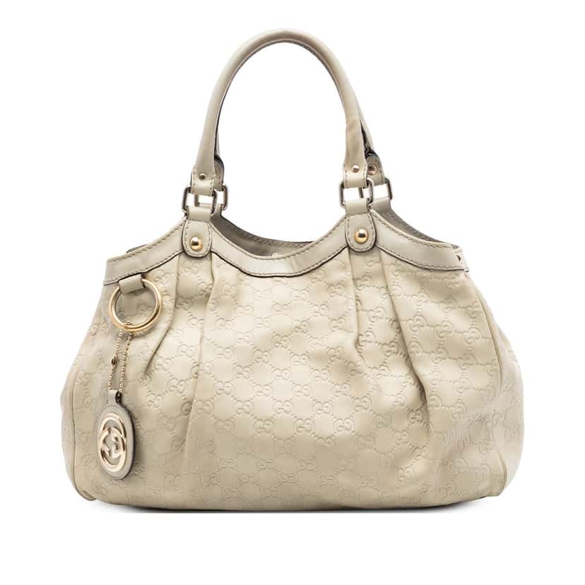 Gucci Medium Guccissima Sukey Tote Brown Leather Very good condition - Front View