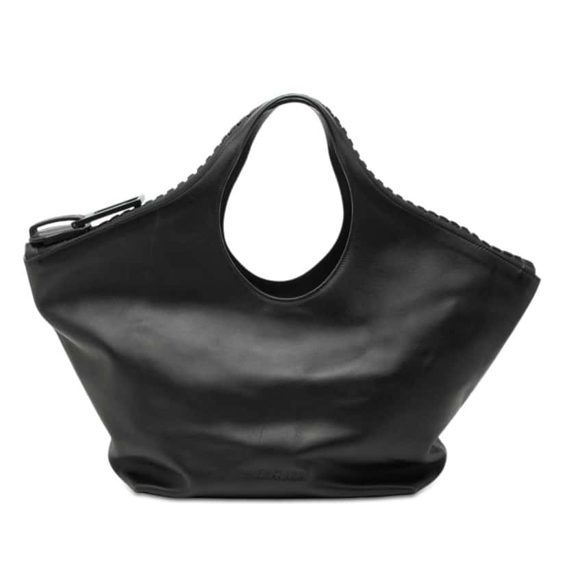 Balenciaga Small Leather Megazip Satchel Black Leather Very good condition - Front View