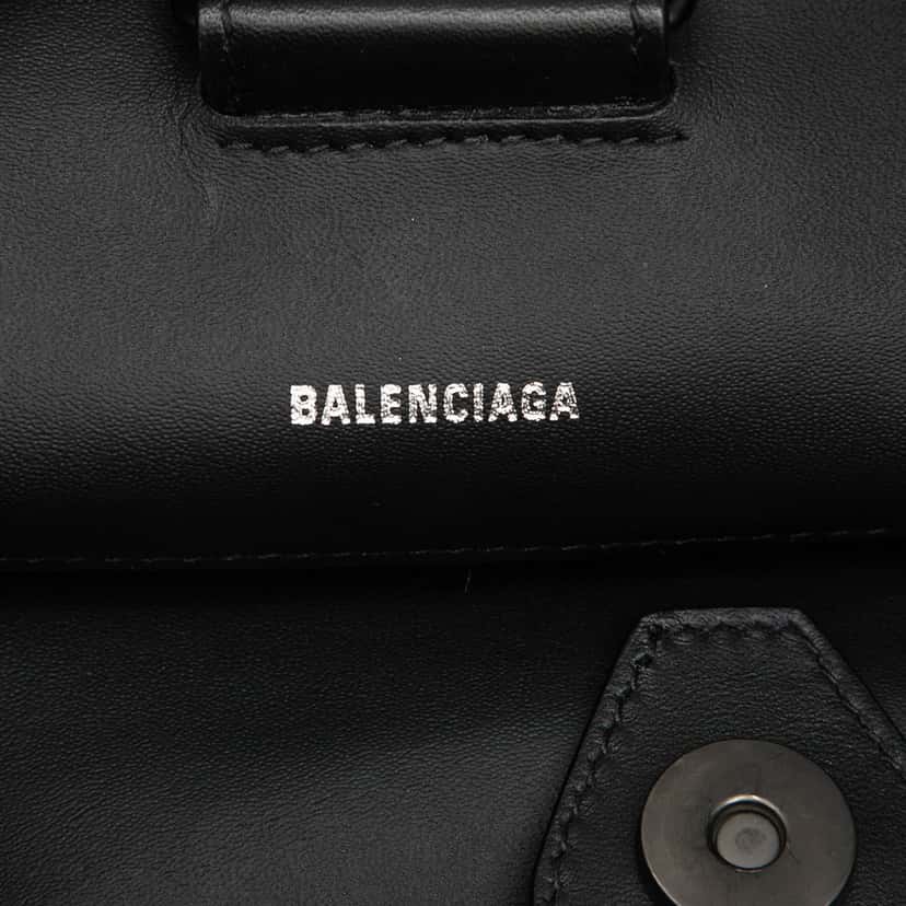 Balenciaga Small Leather Megazip Satchel Black Leather Very good condition - Box View