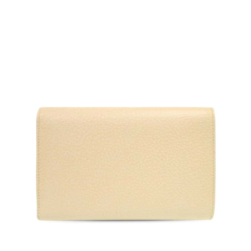 Prada Cinghiale Trifold Small Wallet Beige Leather Very good condition - Back View