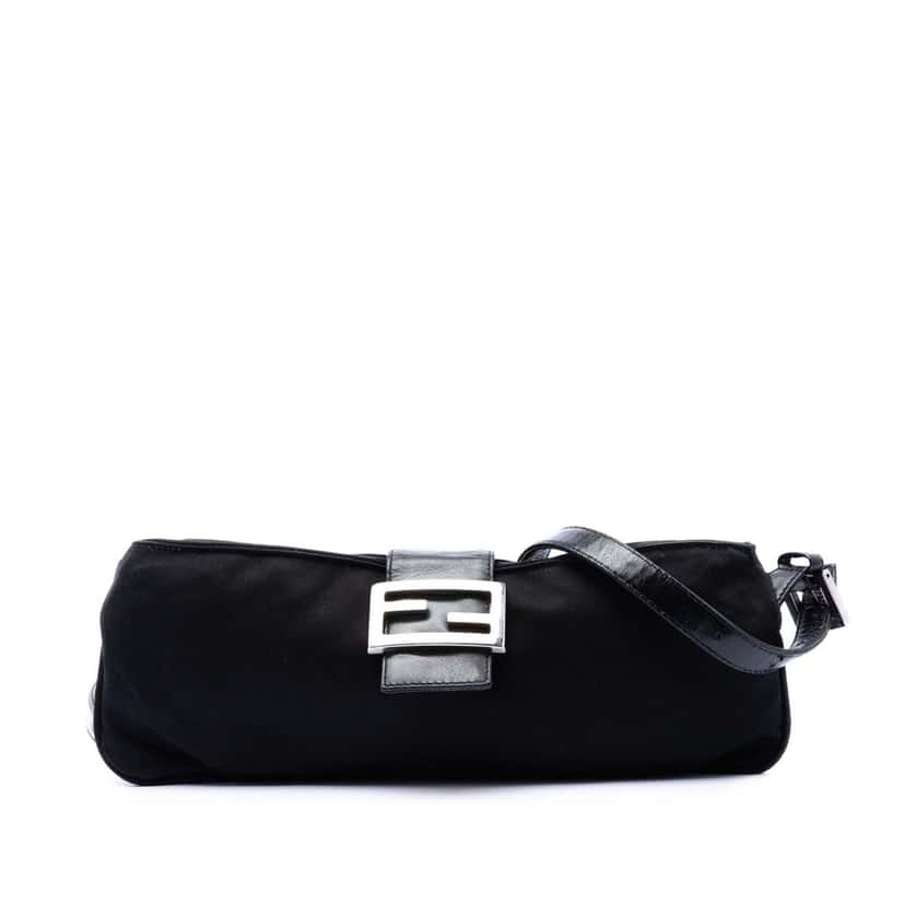 Fendi Jersey Baguette Crossbody Black Very good condition - Front View