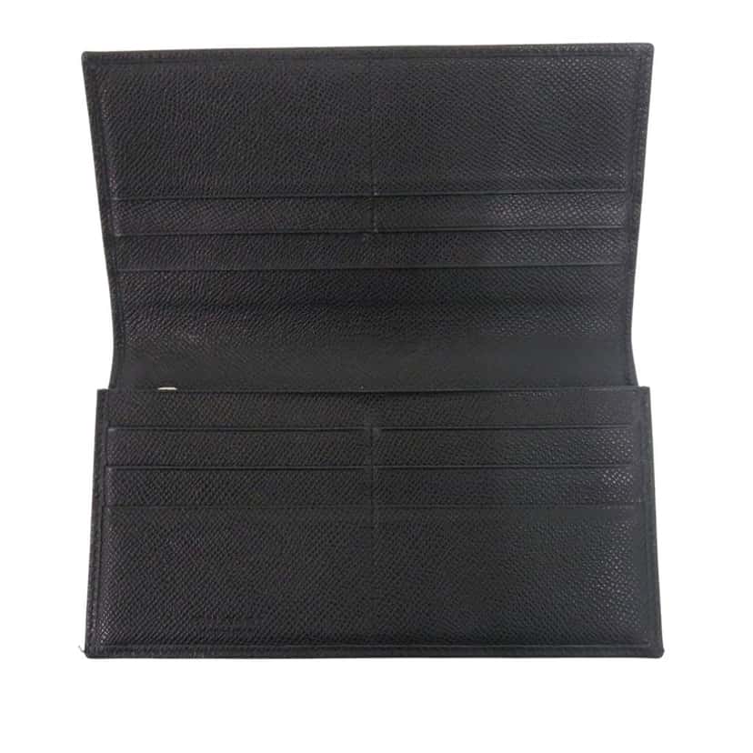 Bvlgari Large Grained Calfskin Bvlgari Bvlgari Wallet Black Leather Very good condition - Inside View