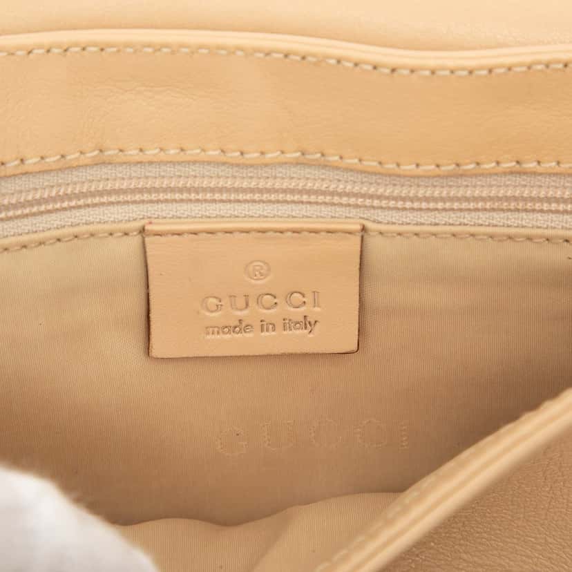 Gucci Leather Chain Shoulder Bag Beige Leather Very good condition - Box View