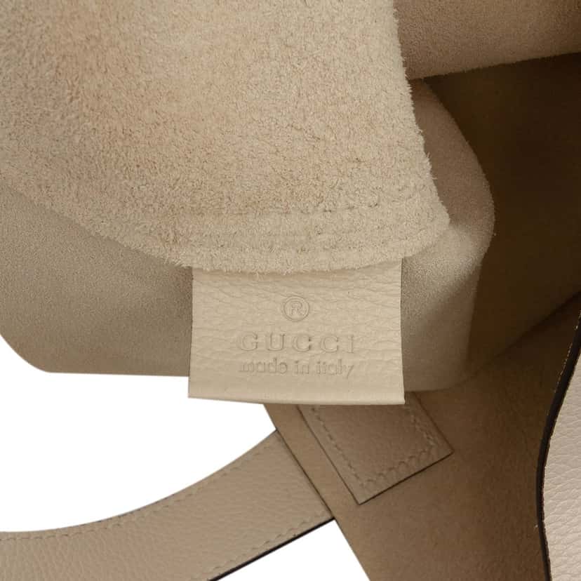 Gucci Leather Logo Tote Brown Leather Very good condition - Box View