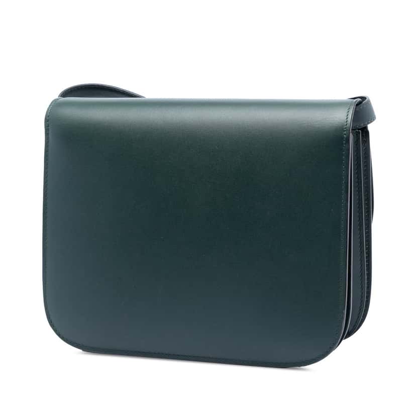 Celine Medium Calfskin Classic Box Green Leather Very good condition - Back View