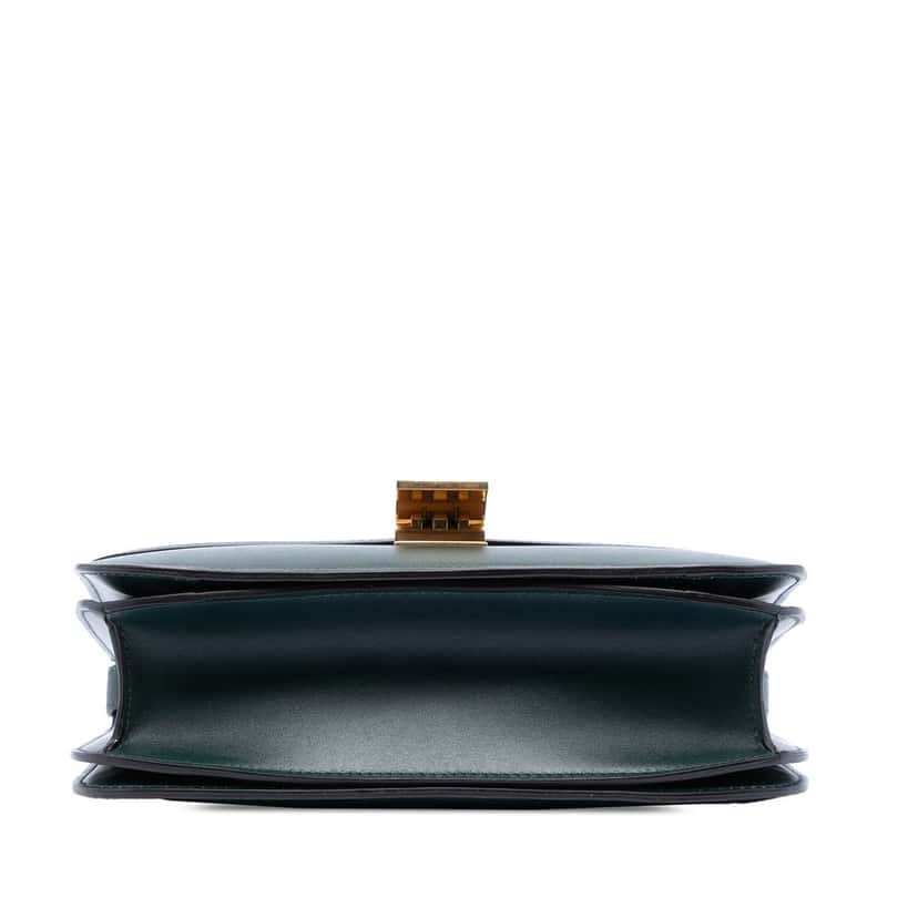 Celine Medium Calfskin Classic Box Green Leather Very good condition - Inside View