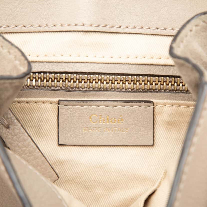 Chloé Small Calfskin and Suede Faye Backpack Brown Leather Very good condition - Box View