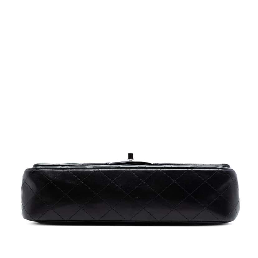 Chanel Medium Classic Lambskin Double Flap Black Leather Very good condition - Inside View