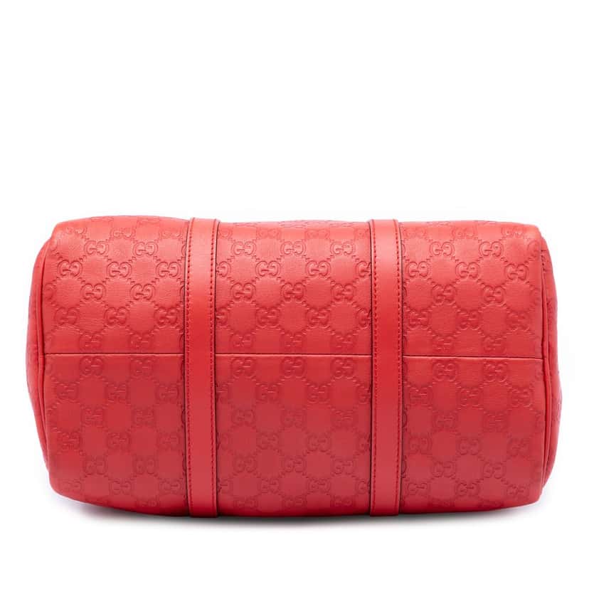 Gucci Medium Guccissima Joy Boston Bag Red Leather Very good condition - Inside View
