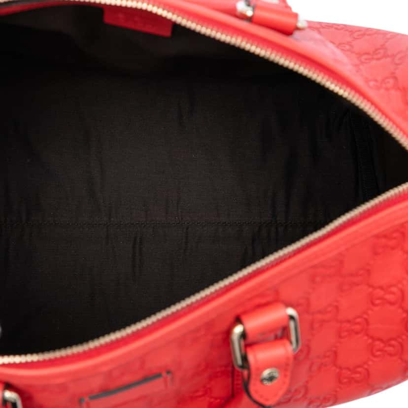 Gucci Medium Guccissima Joy Boston Bag Red Leather Very good condition - Model View