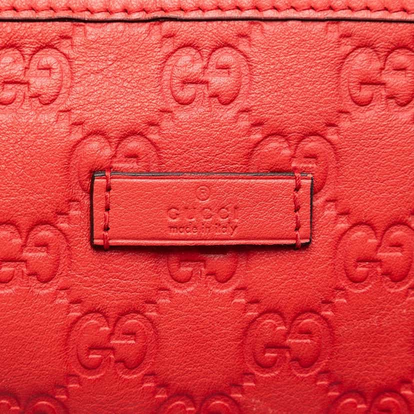 Gucci Medium Guccissima Joy Boston Bag Red Leather Very good condition - Box View