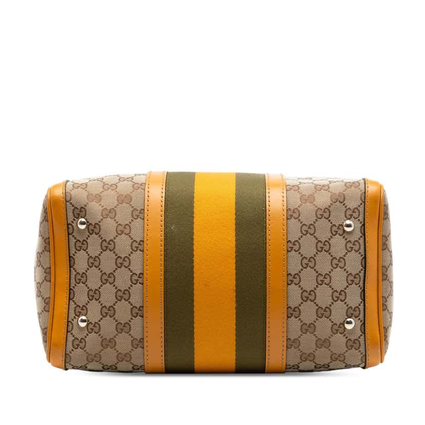 Gucci Medium GG Canvas Web Joy Boston Bag Beige Very good condition - Inside View