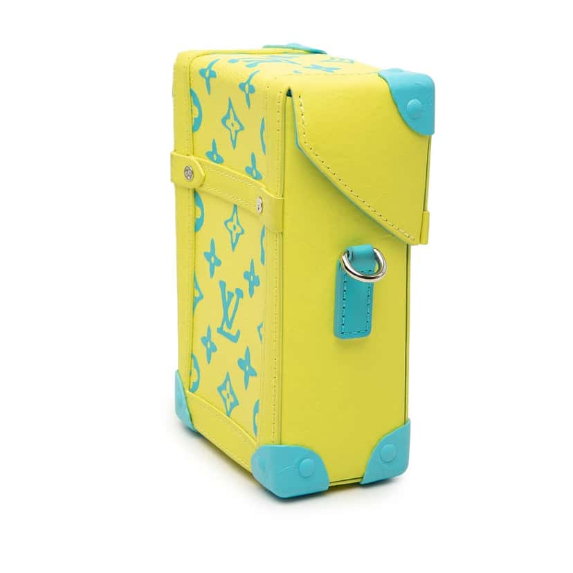 Louis Vuitton Monogram Taurillon Playground Vertical Trunk Wearable Wallet Yellow Leather Very good condition - Back View
