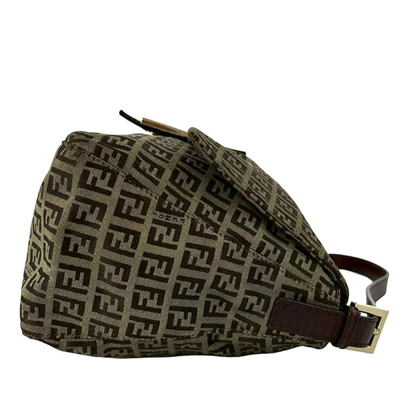 Fendi Zucchino Canvas Mamma Forever Brown Very good condition - Box View