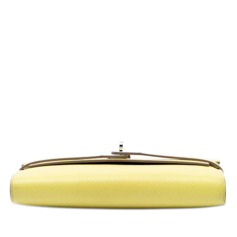 Hermès Epsom Kelly Longue Wallet Yellow Leather Very good condition - Inside View