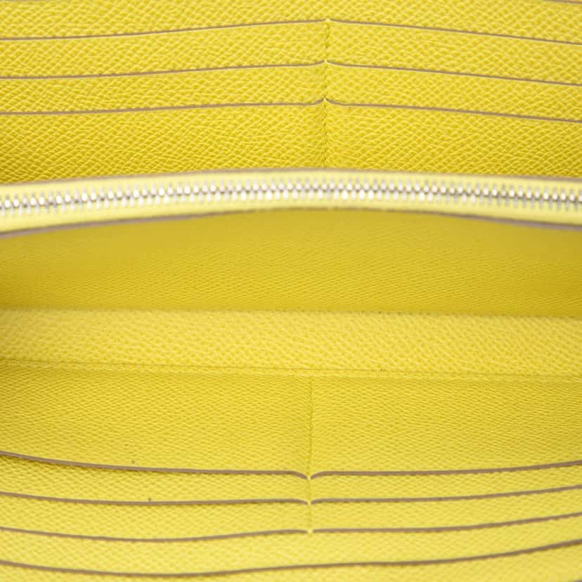 Hermès Epsom Kelly Longue Wallet Yellow Leather Very good condition - Model View