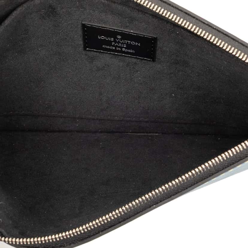 Louis Vuitton Epi Denim Neverfull Pouch Blue Leather Very good condition - Model View