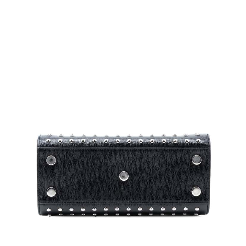 Saint Laurent Nano Grain de Poudre Studded Sac de Jour Satchel Black Leather Very good condition - Inside View