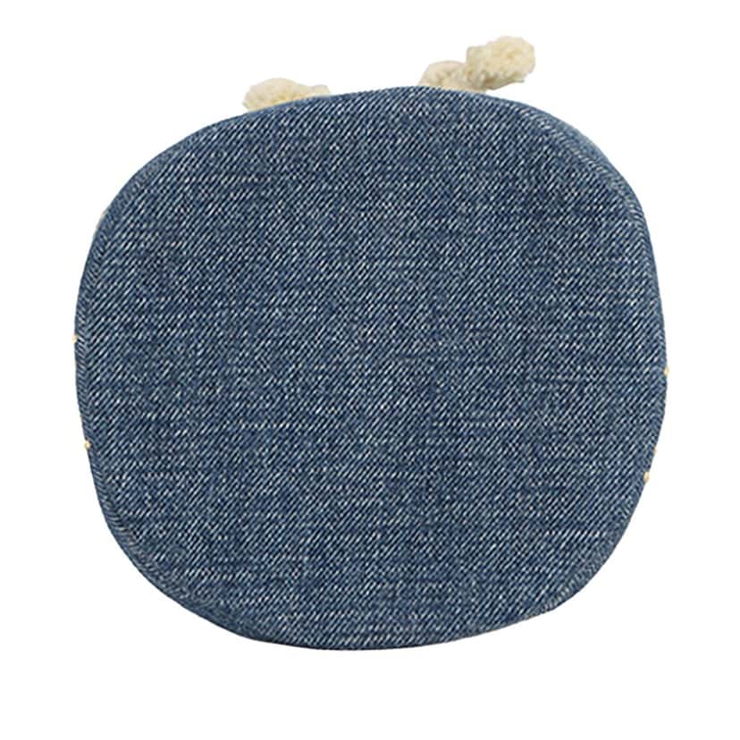 Celine Small Denim Triomphe Drawstring Bucket Bag Blue Very good condition - Inside View