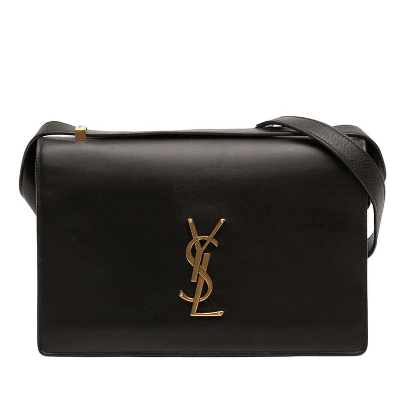 Saint Laurent Small Calfskin Dylan Crossbody Black Leather Very good condition - Front View