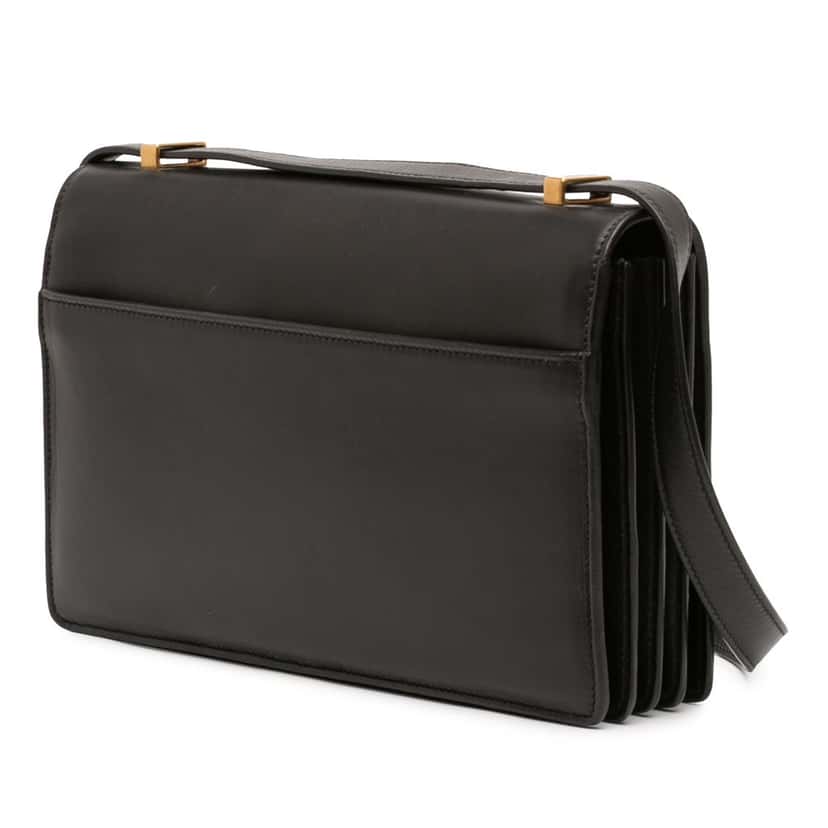 Saint Laurent Small Calfskin Dylan Crossbody Black Leather Very good condition - Back View