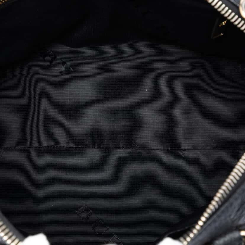 Burberry Small Heritage Grain Leather Gladstone Satchel Black Leather Very good condition - Model View