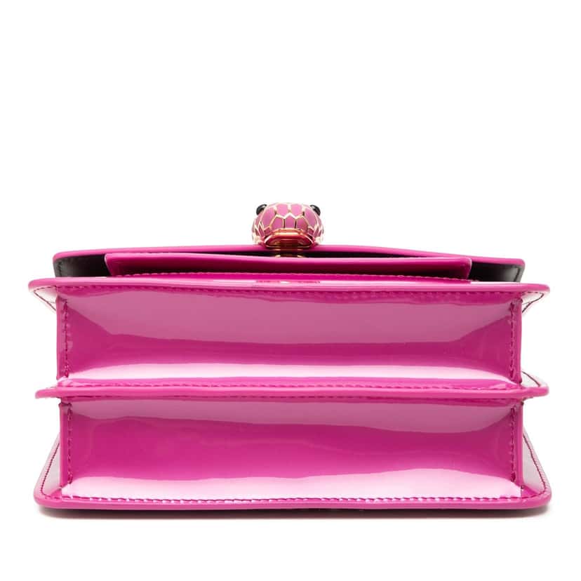 Bvlgari Patent Serpenti Forever Crossbody Pink Leather Very good condition - Inside View