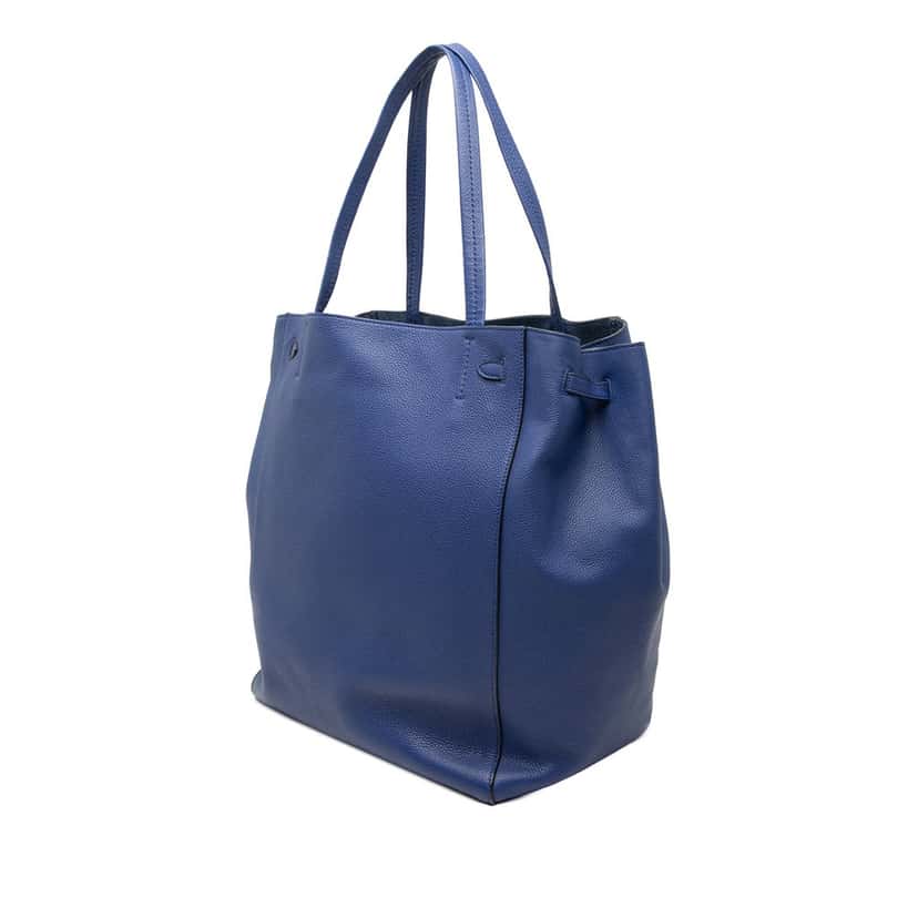 Celine Small Leather Phantom Cabas Tote Blue Leather Very good condition - Back View