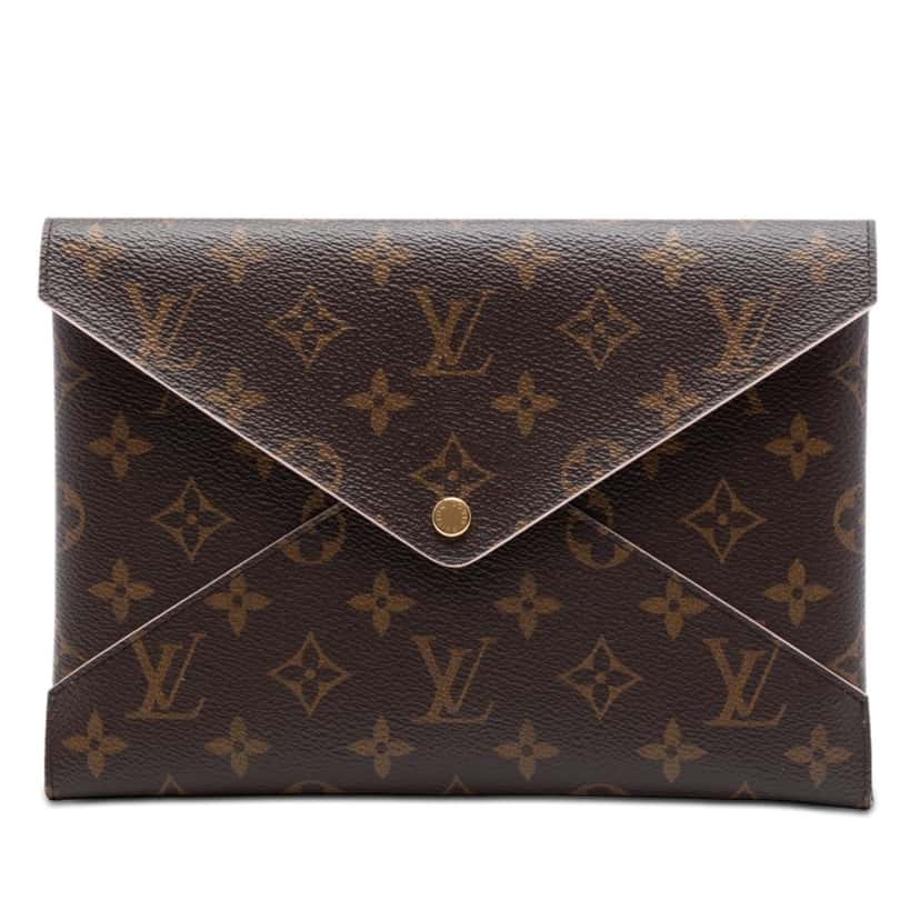 Louis Vuitton Monogram Pochette Kirigami GM Brown Very good condition - Front View