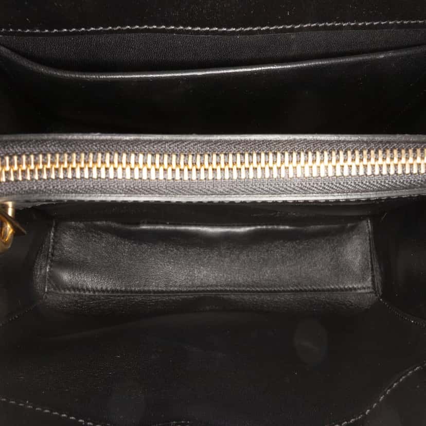 Celine Small Leather 16 Satchel Black Leather Very good condition - Model View