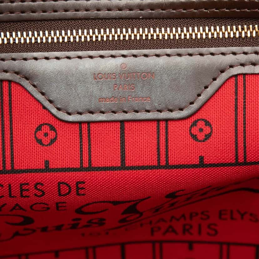 Louis Vuitton Damier Ebene Neverfull MM Brown Very good condition - Box View