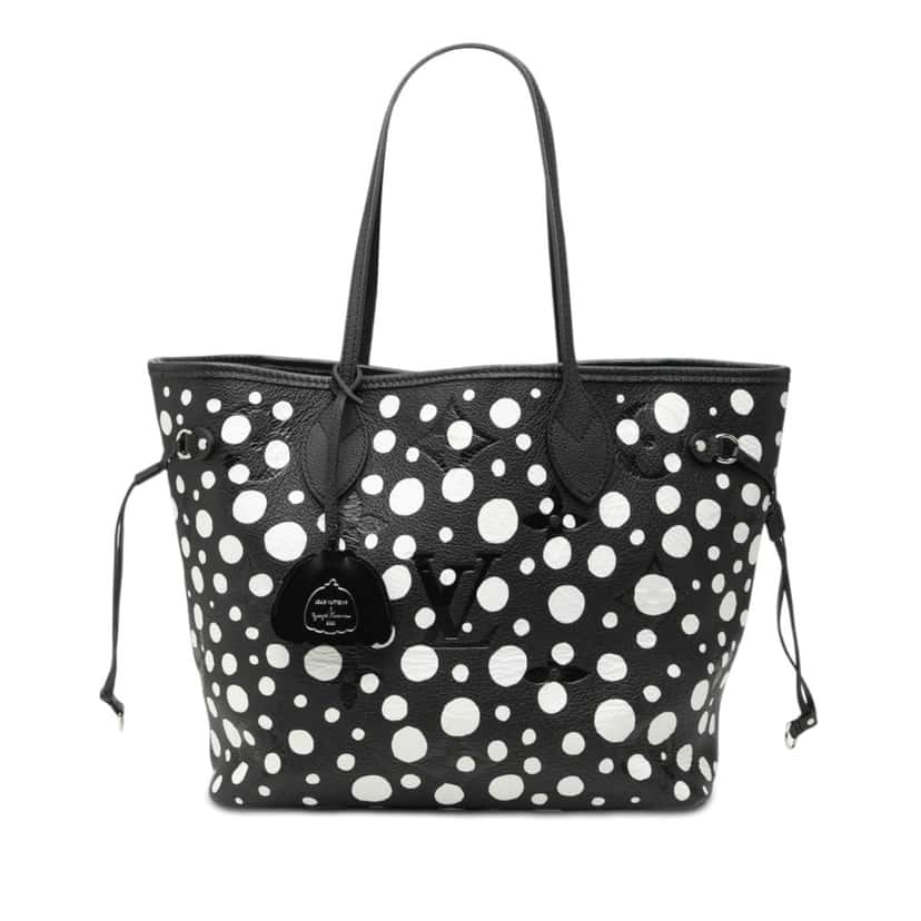 Louis Vuitton Yayoi Kusama Infinity Dots Monogram Empreinte Neverfull MM Black Leather Very good condition - Front View