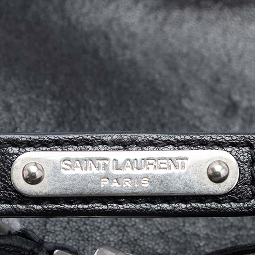 Saint Laurent Small Lambskin Monogram Lou Camera Bag Black Leather Very good condition - Box View
