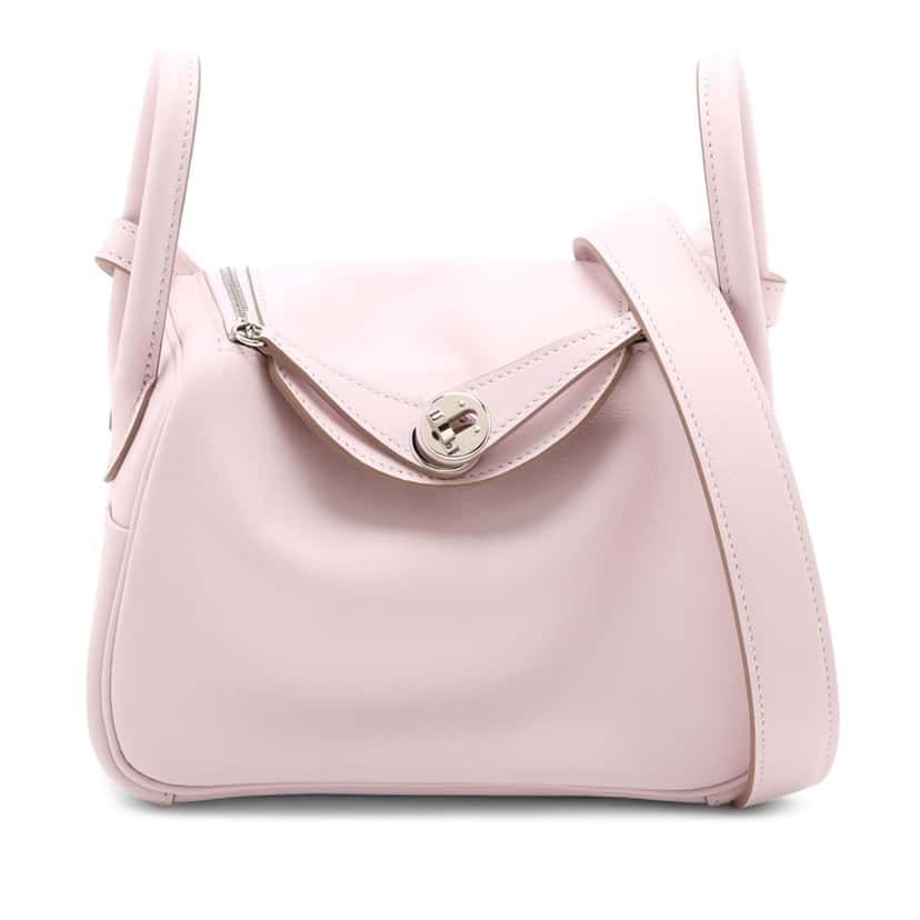 Hermès Mini Swift Lindy Verso 20 Pink Leather Very good condition - Front View