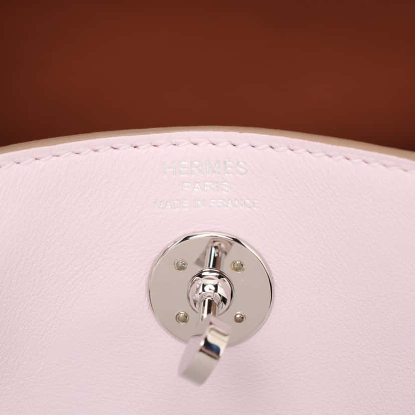 Hermès Mini Swift Lindy Verso 20 Pink Leather Very good condition - Model View