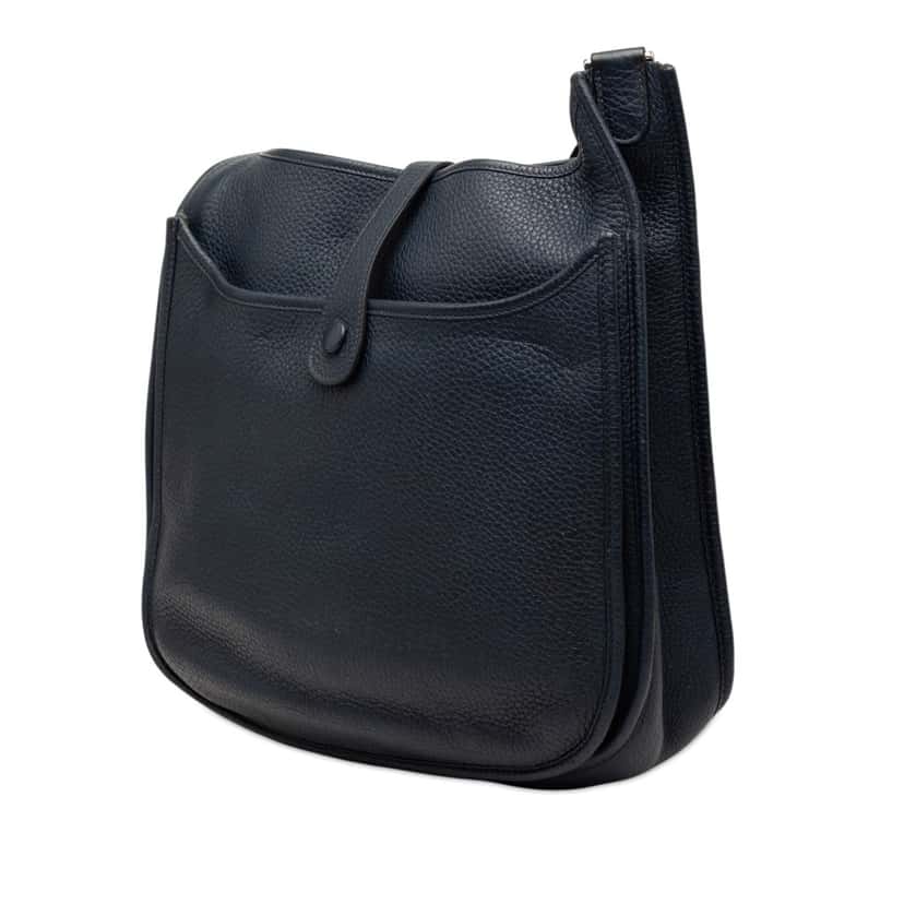 Hermès Clemence Evelyne III 29 Blue Leather Very good condition - Back View