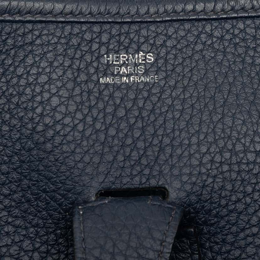 Hermès Clemence Evelyne III 29 Blue Leather Very good condition - Box View