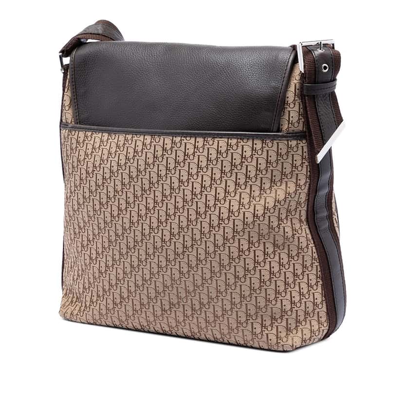 Dior Diorissimo Trotter Canvas Street Chic Crossbody Brown Very good condition - Back View