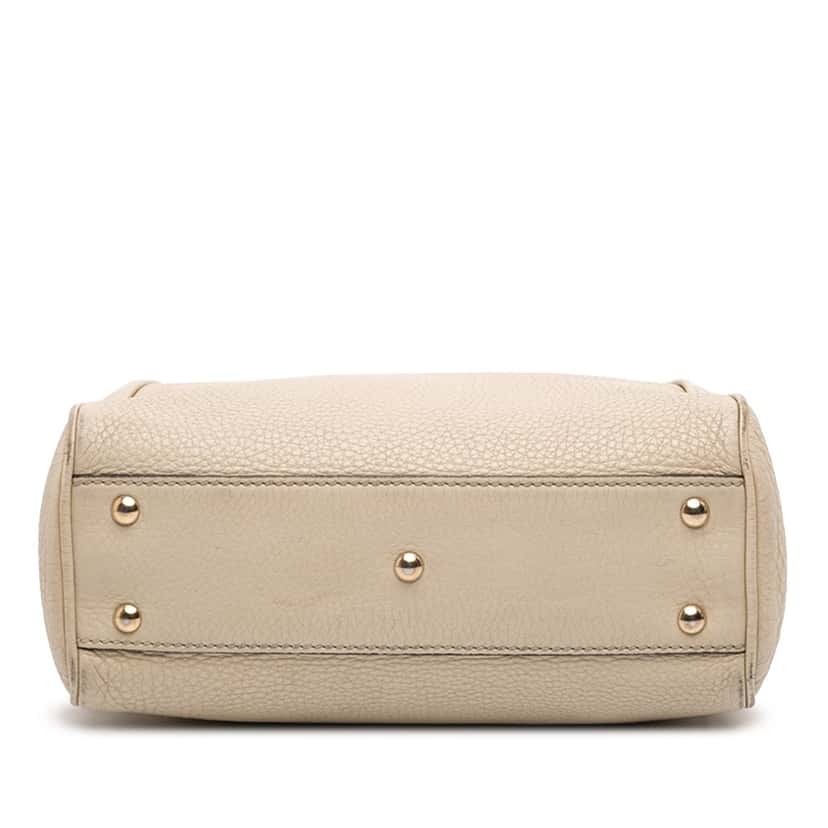 Gucci Mini Calfskin Bamboo Shopper Satchel Brown Leather Very good condition - Inside View