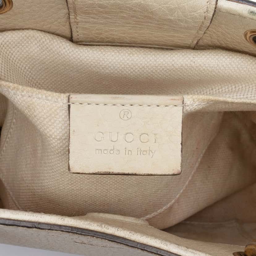 Gucci Mini Calfskin Bamboo Shopper Satchel Brown Leather Very good condition - Box View
