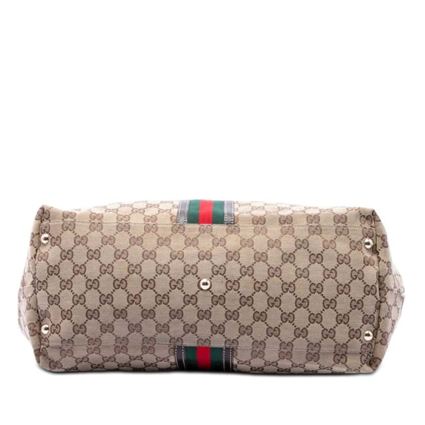 Gucci GG Canvas Web Tassel Tote Beige Very good condition - Inside View