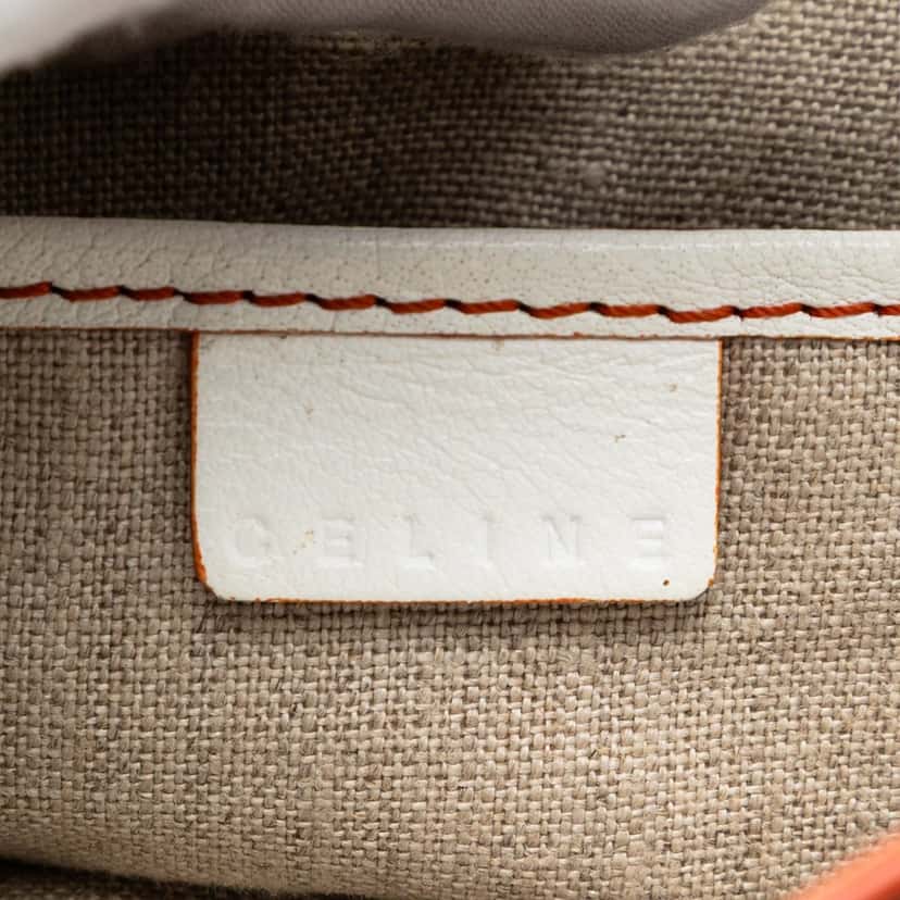Celine Leather Boogie Handbag White Leather Very good condition - Box View