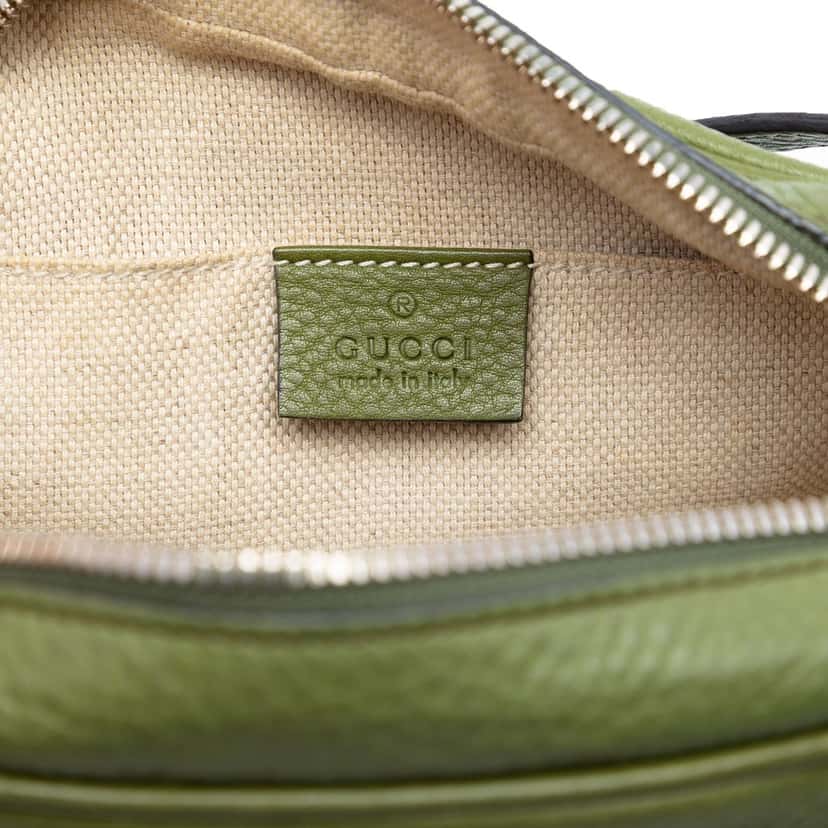 Gucci Leather Soho Disco Crossbody Green Leather Very good condition - Box View
