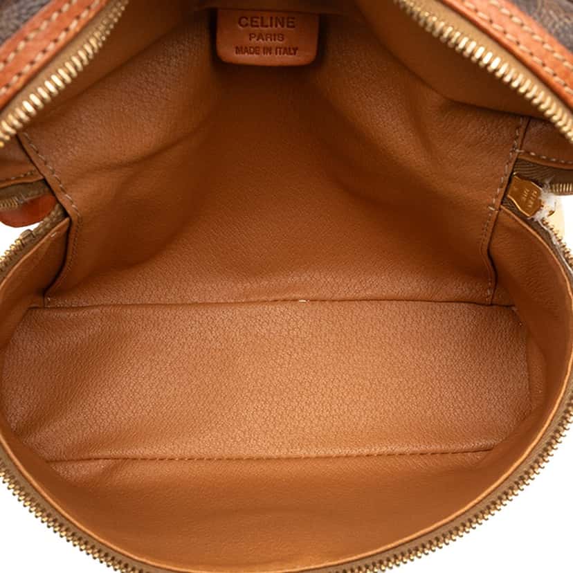 Celine Macadam Coated Canvas Vanity Bag Brown Very good condition - Model View