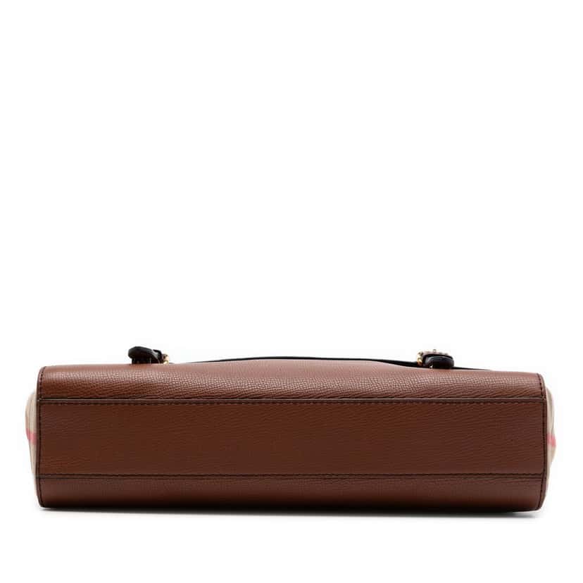 Burberry Leather and House Check Canvas Ethan Business Bag Brown Leather Very good condition - Inside View