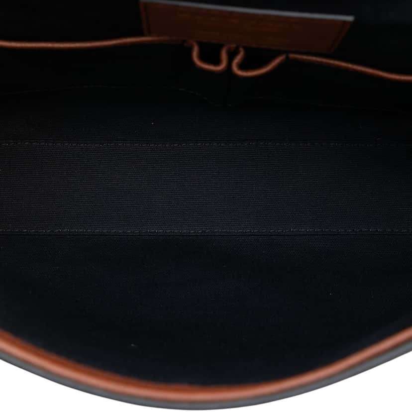 Burberry Leather and House Check Canvas Ethan Business Bag Brown Leather Very good condition - Model View