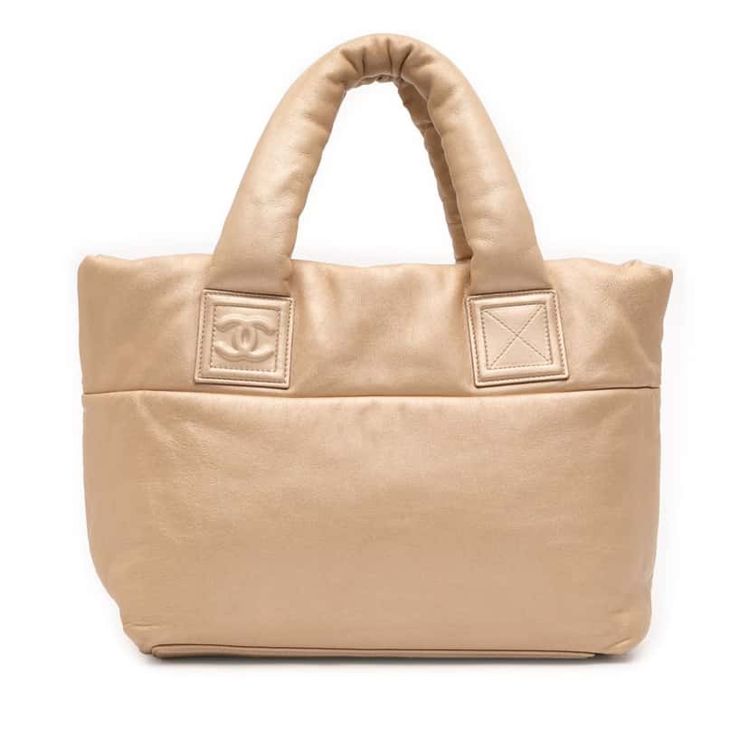 Chanel Small Lambskin Coco Cocoon Reversible Tote Gold Leather Very good condition - Front View