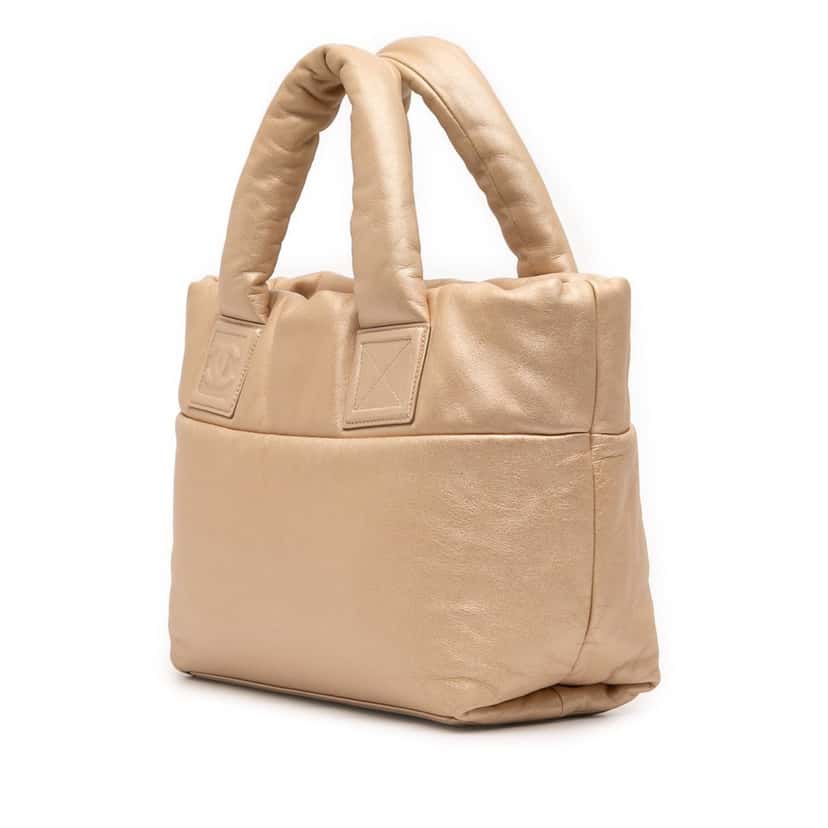 Chanel Small Lambskin Coco Cocoon Reversible Tote Gold Leather Very good condition - Back View