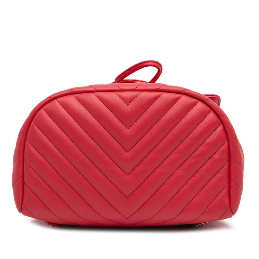 Chanel Small Chevron Calfskin Urban Spirit Backpack Red Leather Very good condition - Inside View