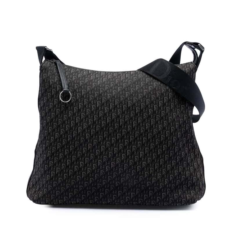Dior Diorissimo Trotter Canvas Crossbody Black Very good condition - Front View